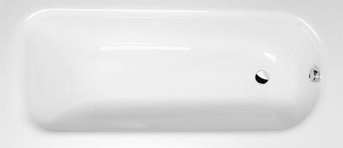 Polysan Laura rechthoekige badkuip slim 160x70 cm wit 24611S