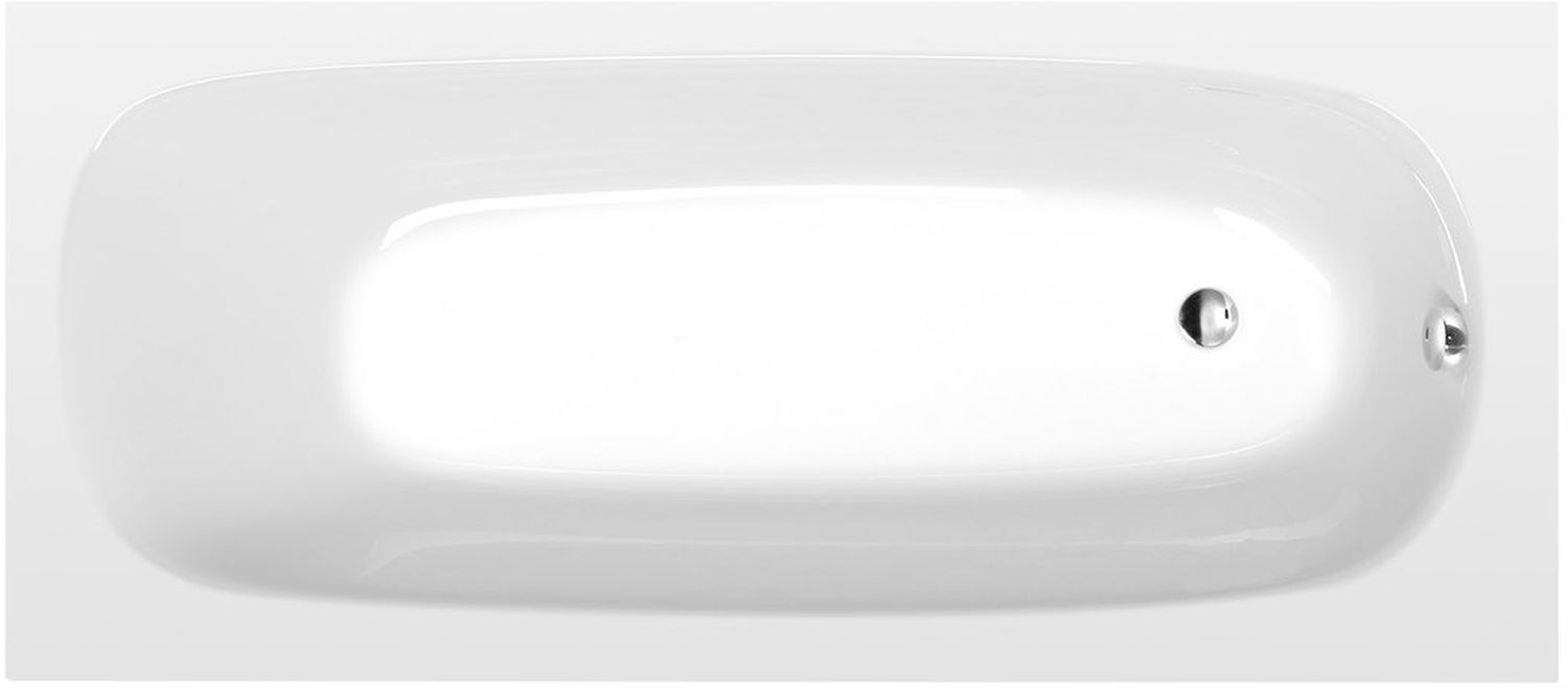 Polysan Ebro rechthoekige badkuip slim 170x75 cm wit 26711S