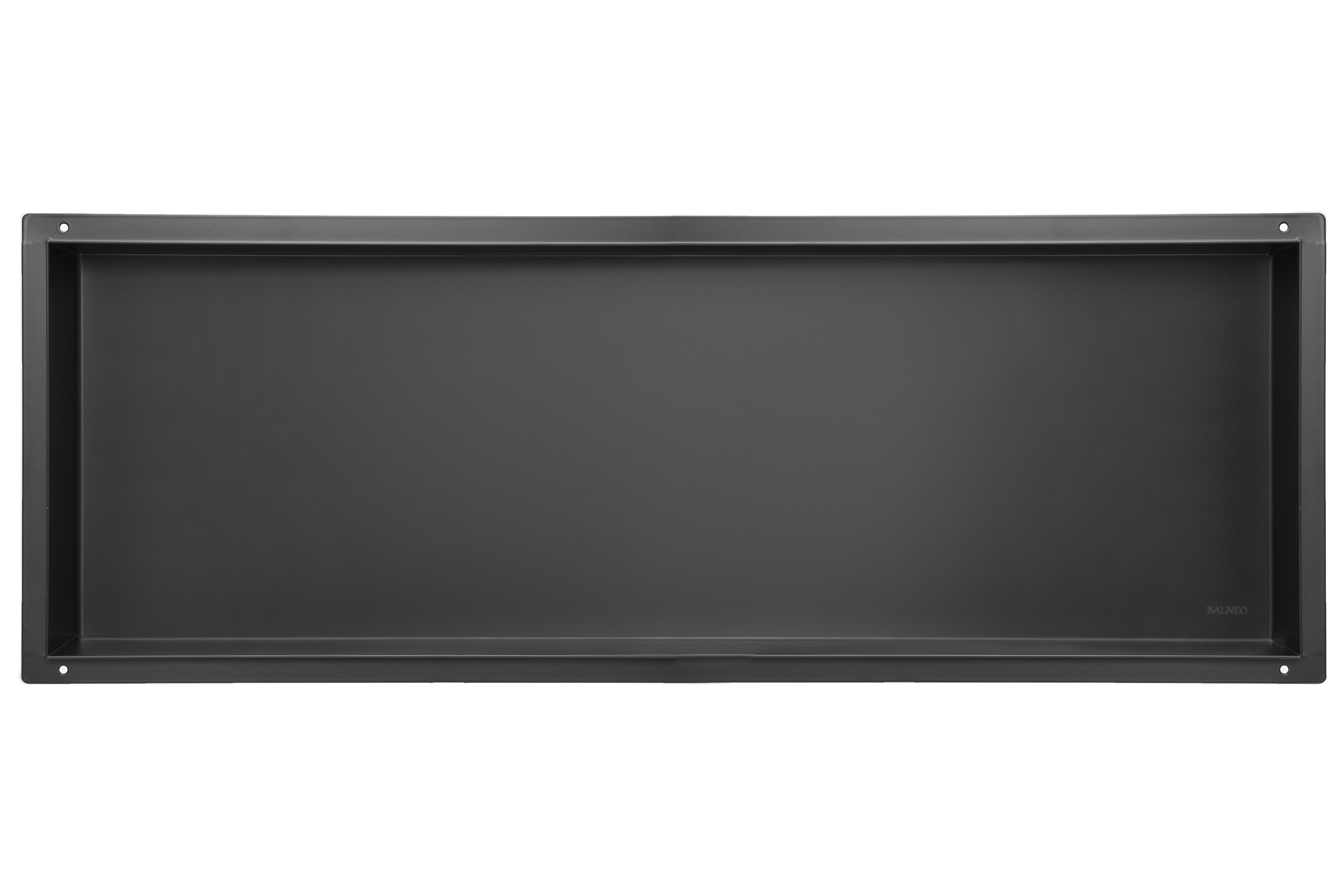 Balneo Wall-Box No Rim Black inbouwplank 90 cm zwart OB-BL6-NR