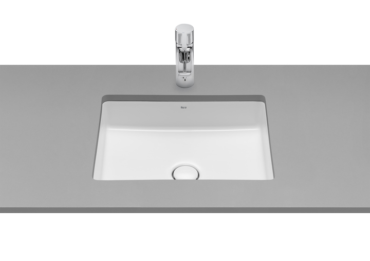 Roca Inspira wastafel 43x32.5 cm rechthoekig onderblad wit glans A327536S00