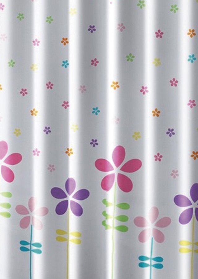 Aqualine douchegordijn 180x180 cm wit-meerkleurig ZV025
