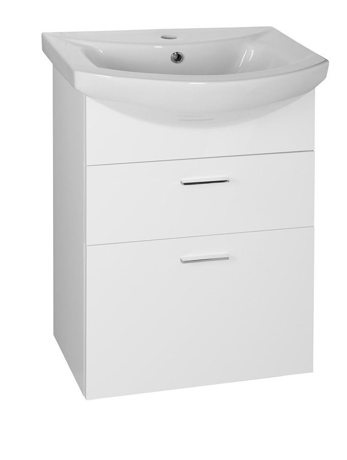 Aqualine Zoja kast 50.5x30x74 cm hangend onder de wastafel wit 51051A