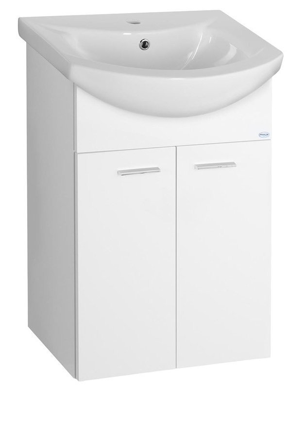 Aqualine Zoja kast 50.5x30x74 cm hangend onder de wastafel wit 51055A