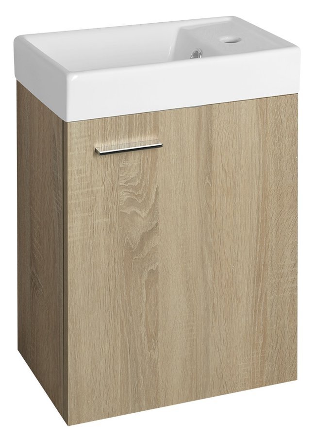 Aqualine Zoja kast 39.5x22x50 cm hangend onder de wastafel eik 51049DP