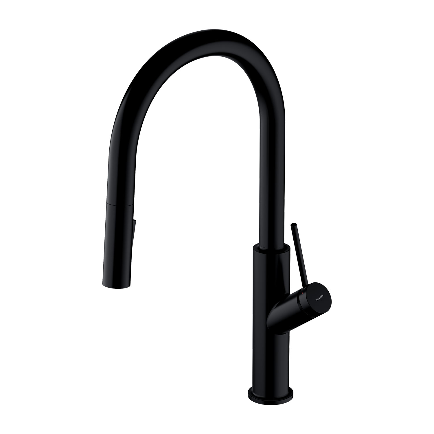 Omnires Bend keukenkraan staand zwart BE6455BL