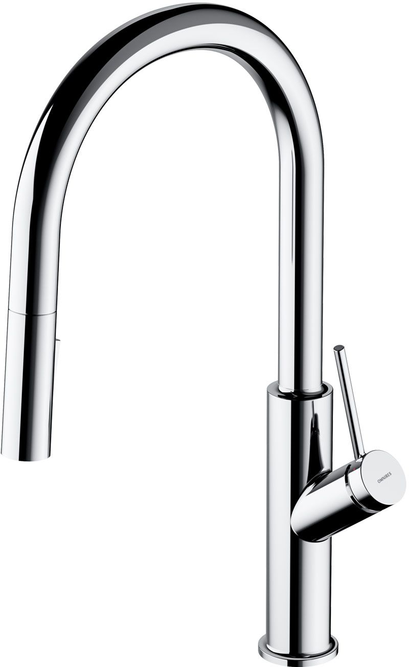 Omnires Bend keukenkraan staand chroom BE6455CR