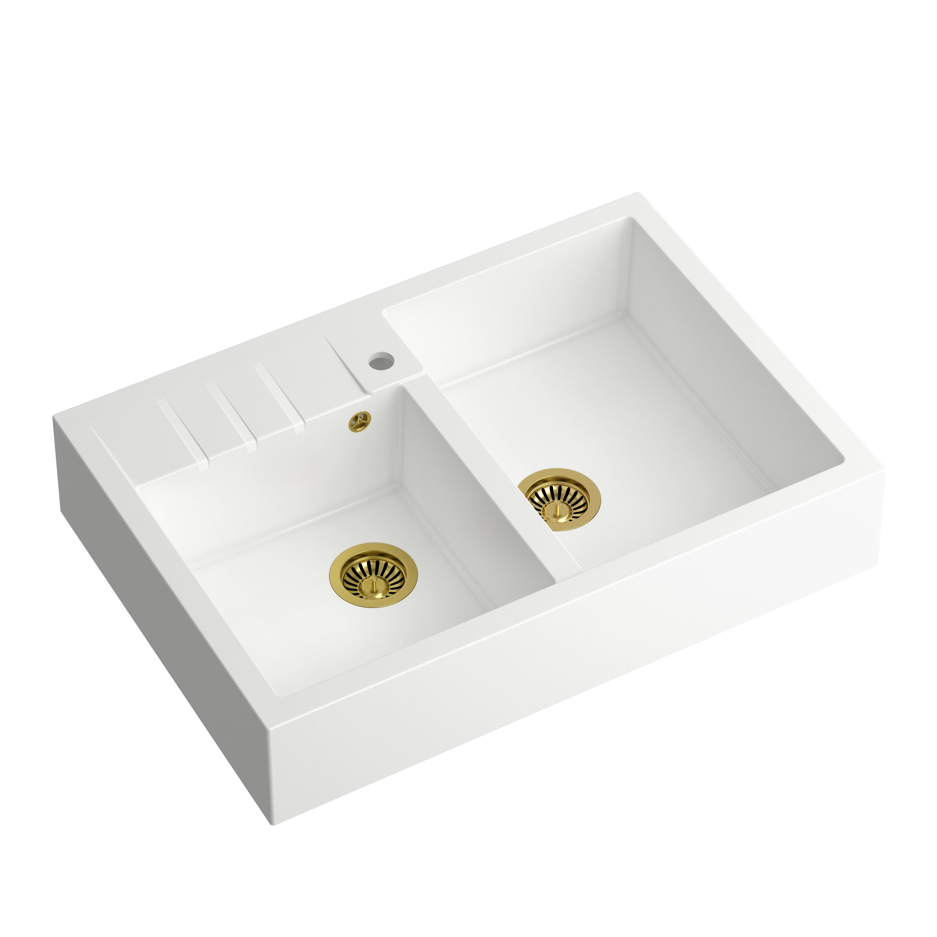 Quadron Bill graniteq spoelbak 90x62 cm wit HCQB9062U1_PVDG1
