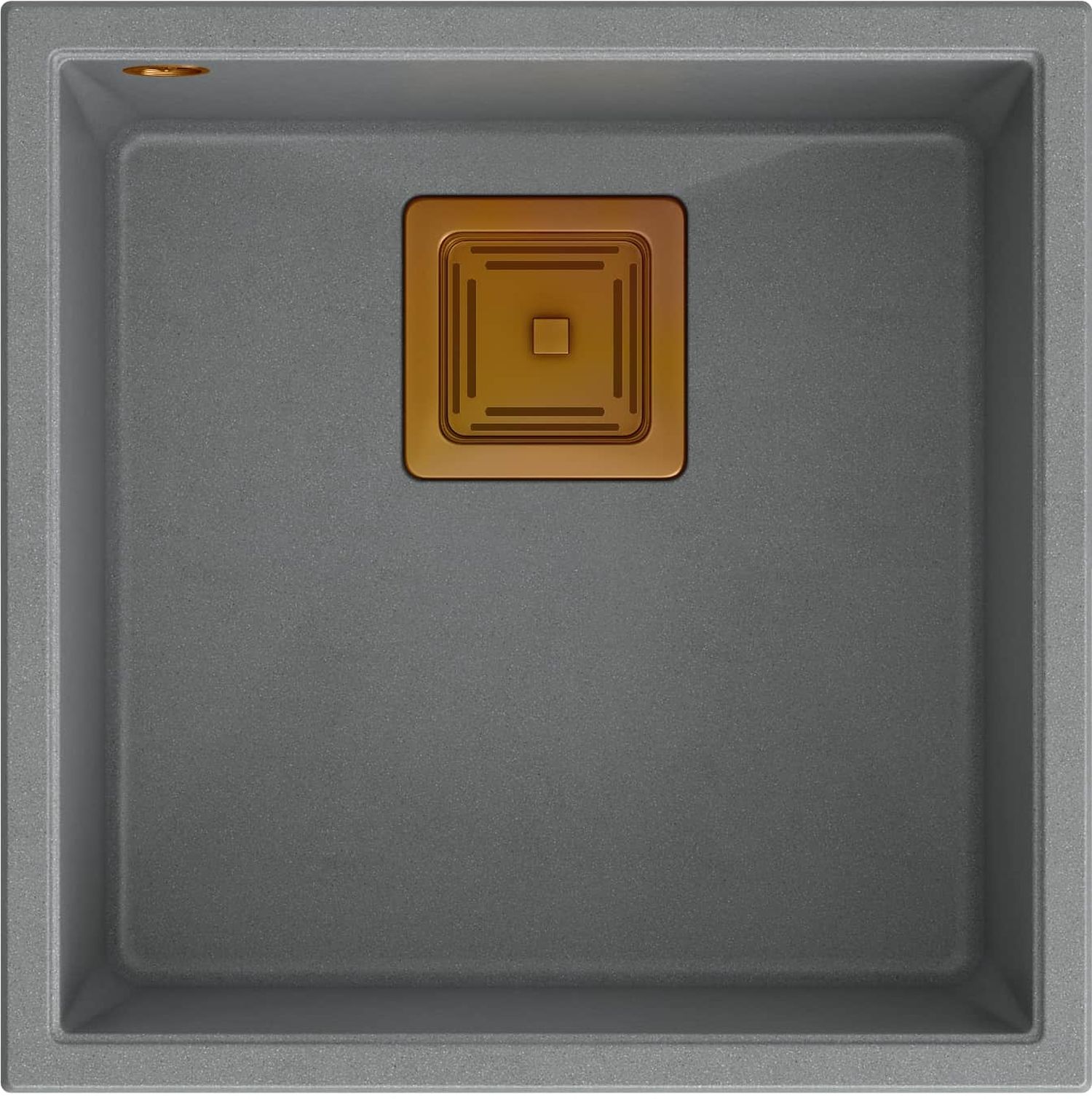 Quadron David graniteq spoelbak 42x42 cm grijs/grafiet/onyx HQD4242U5-C1