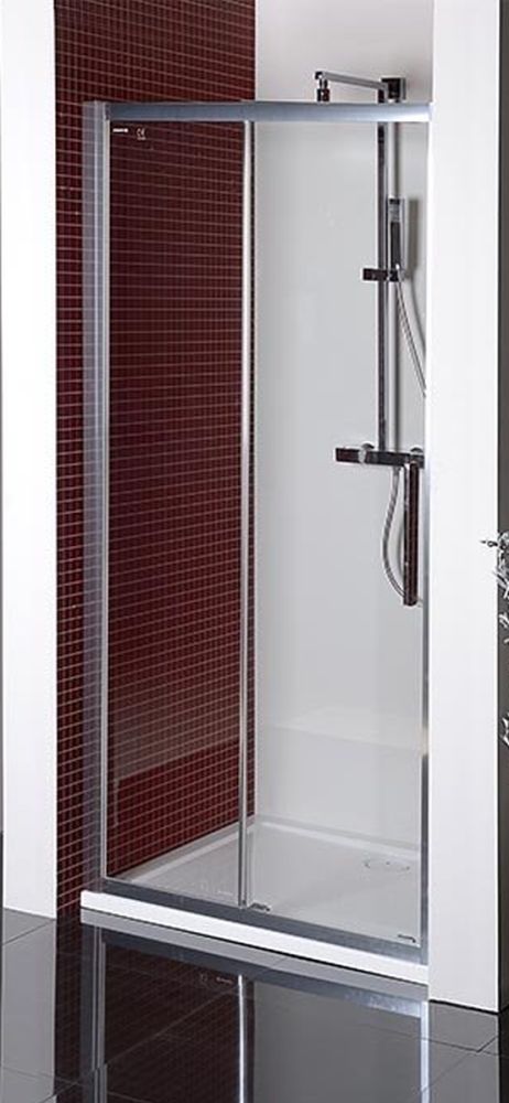 Polysan Lucis Line douchedeur 100 cm schuifbaar chroom glans/helder glas DL1015
