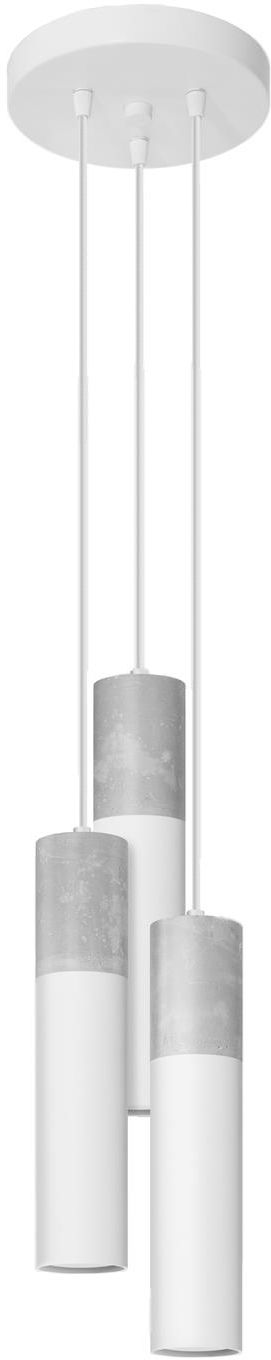Sollux Lighting Borgio hanglamp 3x12 W wit-beton SL.1080