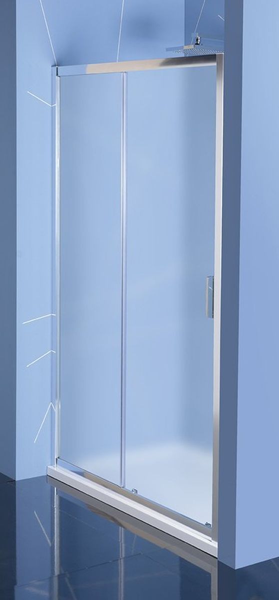 Polysan Easy Line douchedeur 120 cm schuifbaar chroom glans/mat glas EL1238