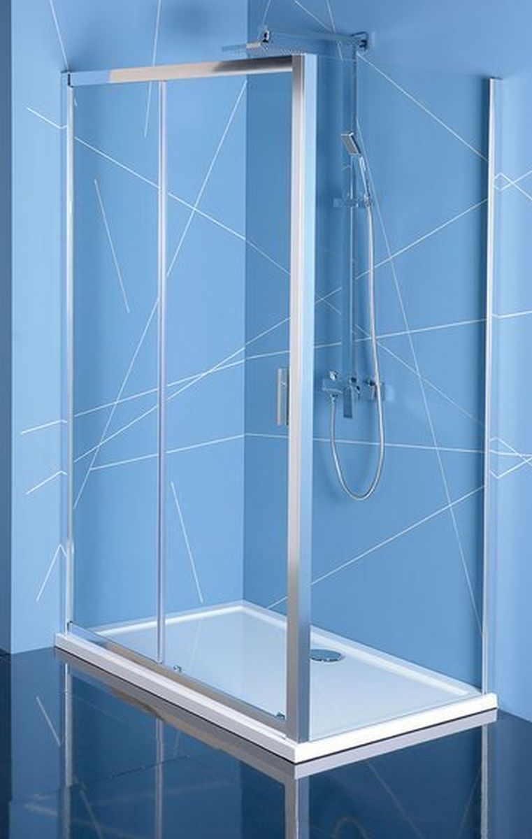Polysan Easy Line douchewand 90 cm chroom glans/helder glas EL3315