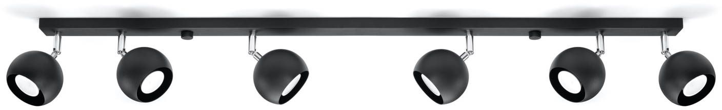 Sollux Lighting Oculare plafondlamp 6x40 W zwart SL.0448
