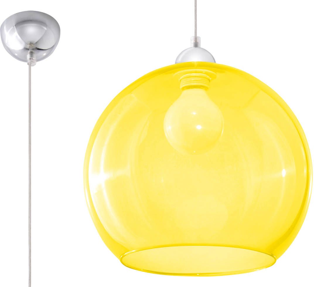 Sollux Lighting Ball hanglamp 1x60 W geel SL.0252