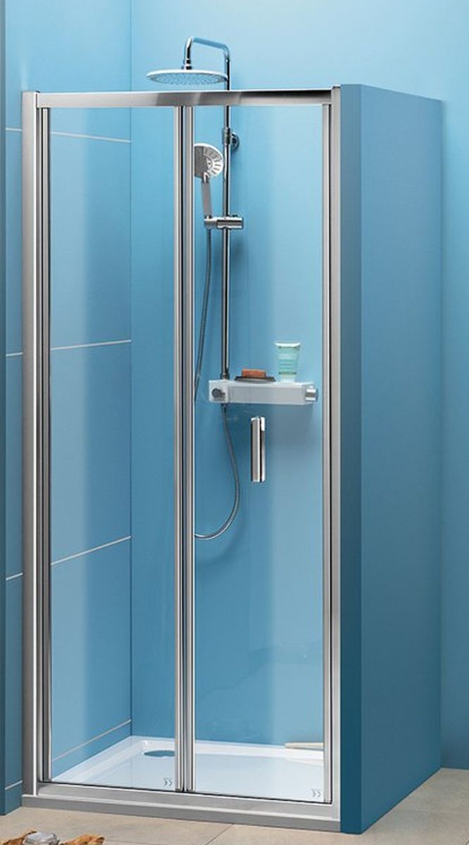 Polysan Easy Line douchedeur 80 cm vouwbaar chroom glans/helder glas EL1980