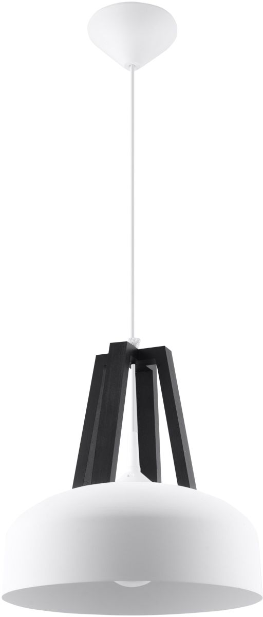 Sollux Lighting Casco hanglamp 1x60 W wit-zwart SL.0387