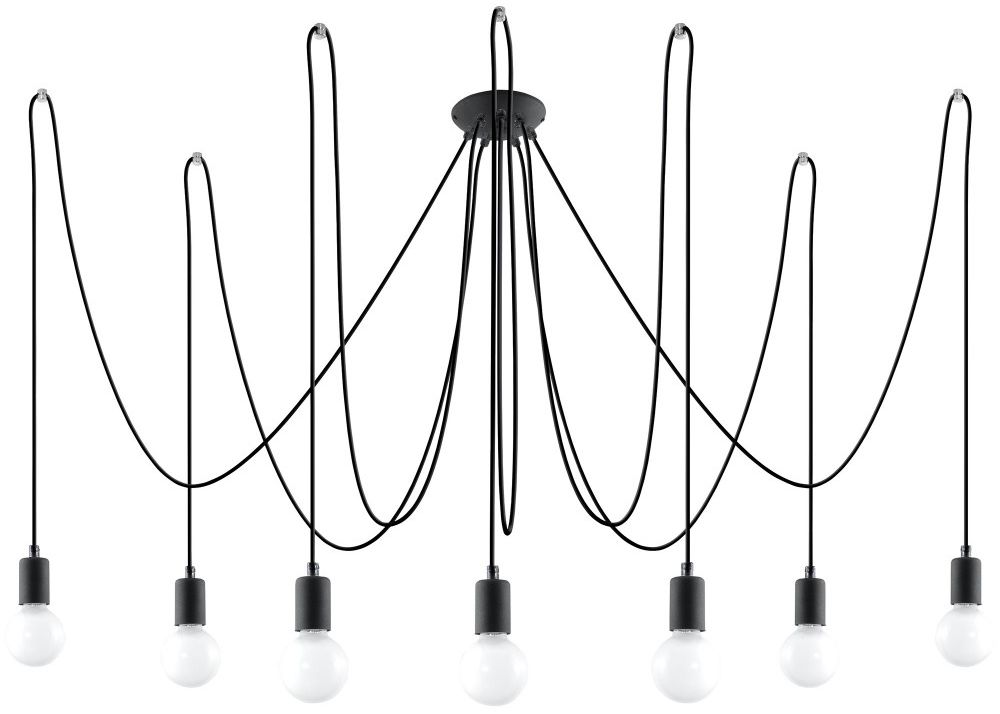 Sollux Lighting Edison hanglamp x60 W zwart SL.0372