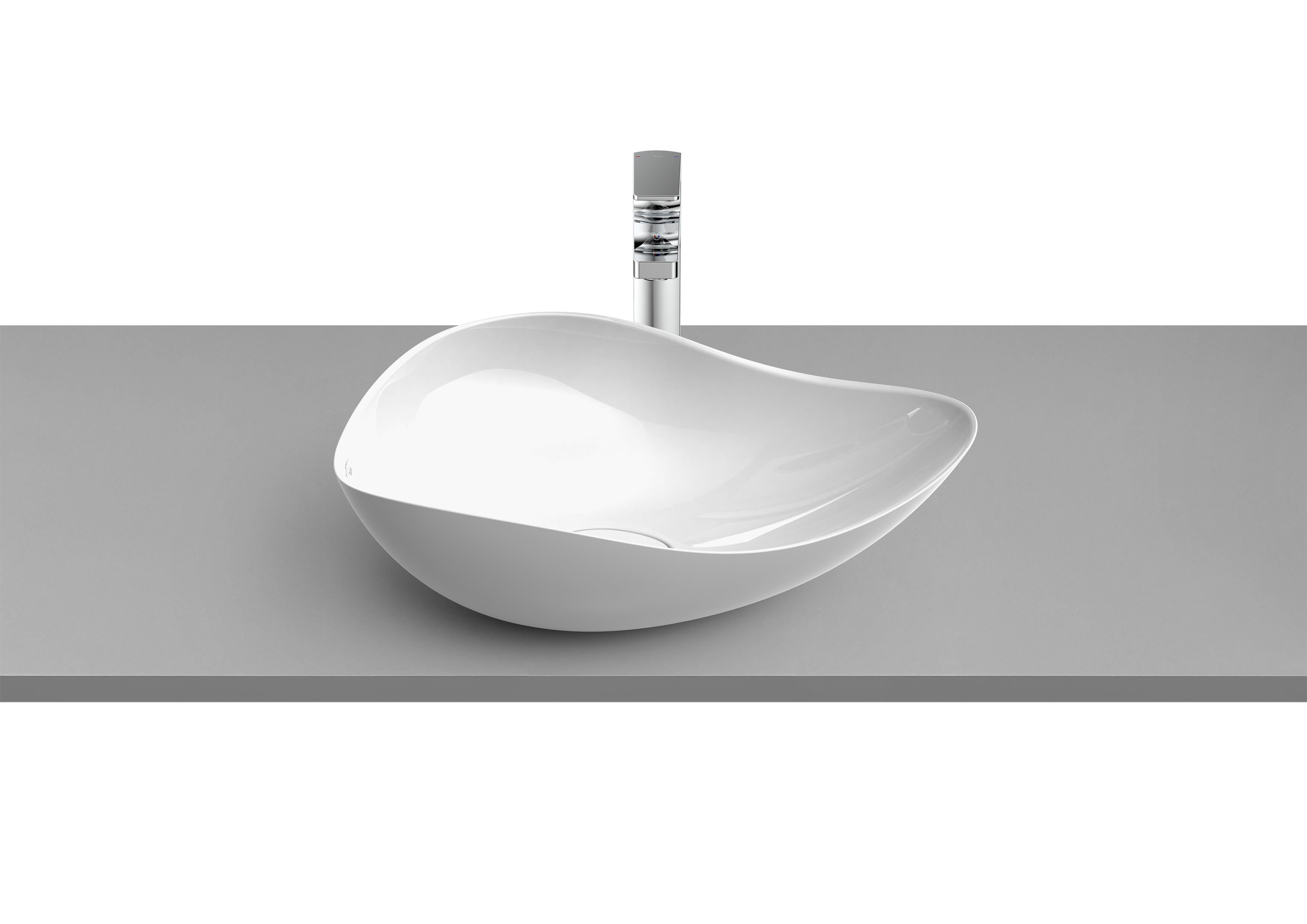 Roca Ohtake wastafel 54x37.5 cm opbouw wit glans A327A13000