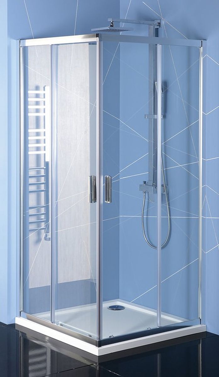 Polysan Easy Line douchecabine 90x90 cm vierkant chroom glans/helder glas EL5115