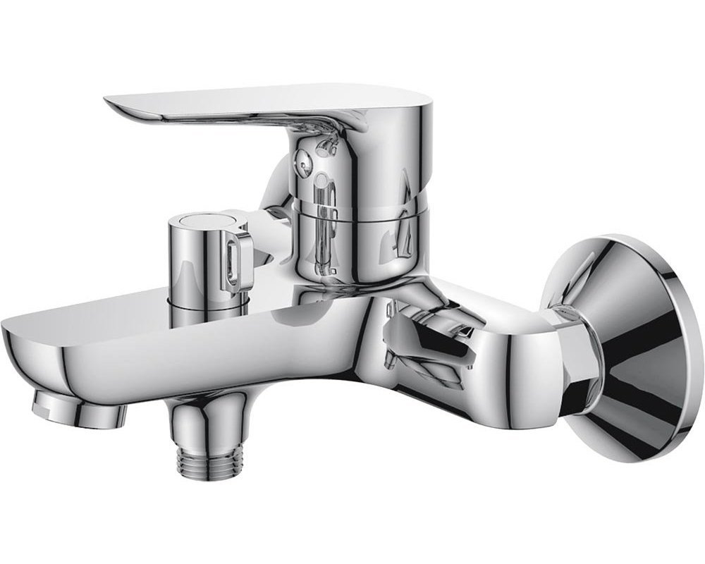Aqualine Lotta bad- en douchekraan wand chroom LT610