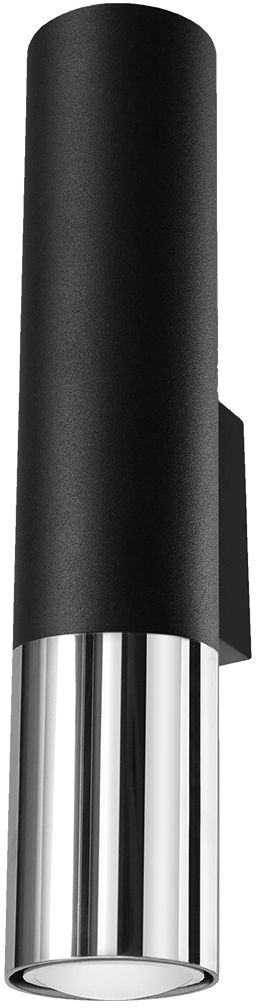 Sollux Lighting Loopez wandlamp 2x40 W zwart-chroom SL.0938