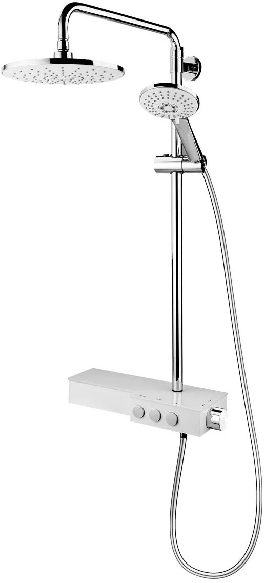 FDesign Tempra doucheset wand met regendouche chroom-wit FD5-TMP-7U-13