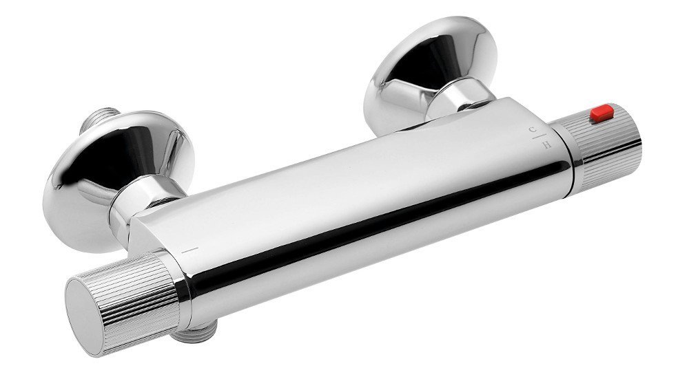 Aqualine Action douchekraan wand met thermostaat chroom MB155