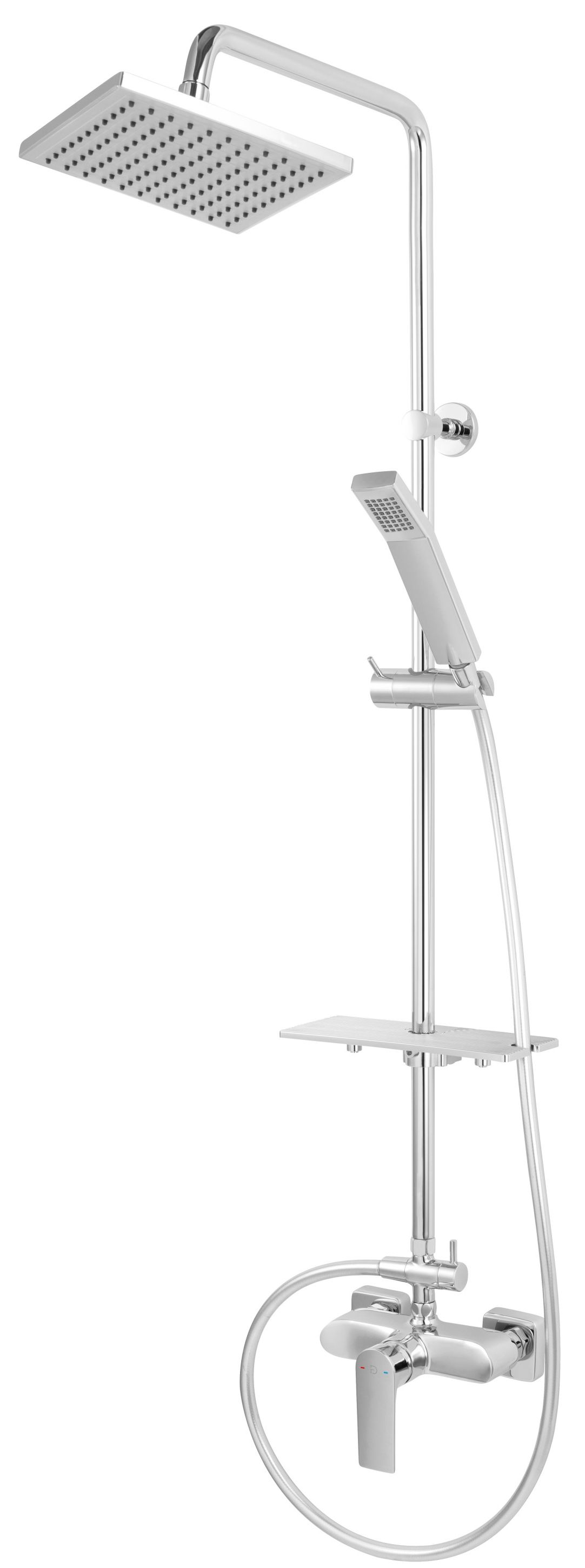 FDesign Pinea doucheset wand met regendouche chroom FD1-PNA-7USET-11