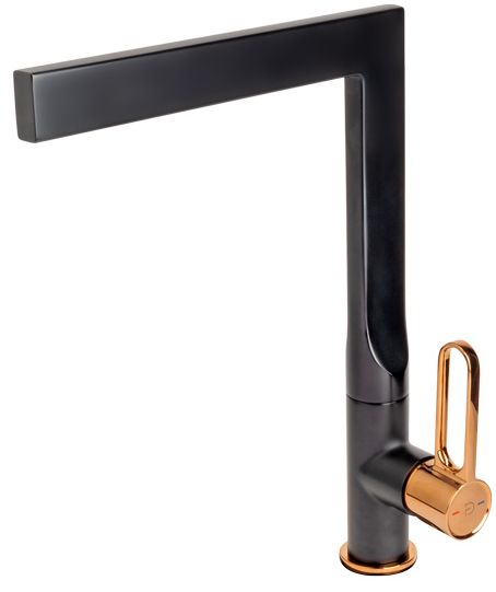 FDesign Zaffiro keukenkraan staand zwart-roze/paars-goud/antiek goud FD1-ZFR-4-25
