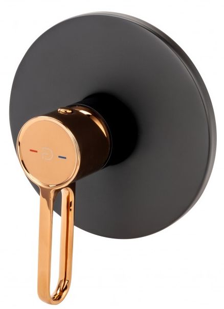 FDesign Zaffiro douchekraan inbouw zwart FD1-ZFR-7PA-25
