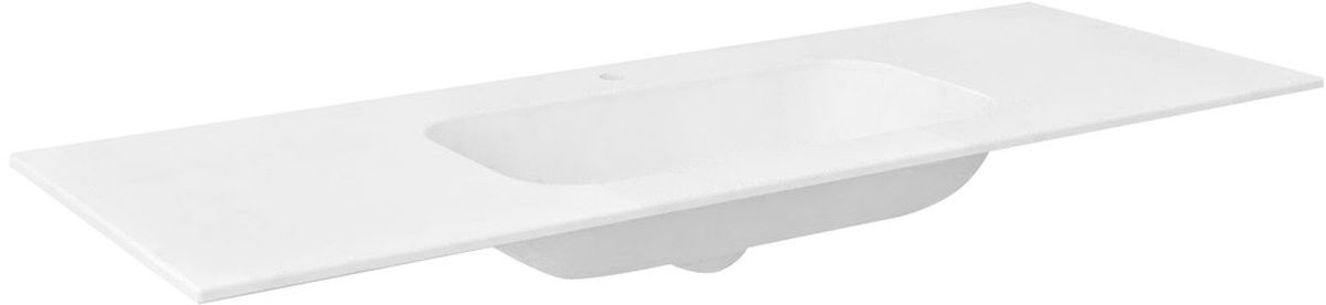 Sapho Aruba wastafel 140x51.5 cm rechthoekig meubel wit mat AR140-B1M