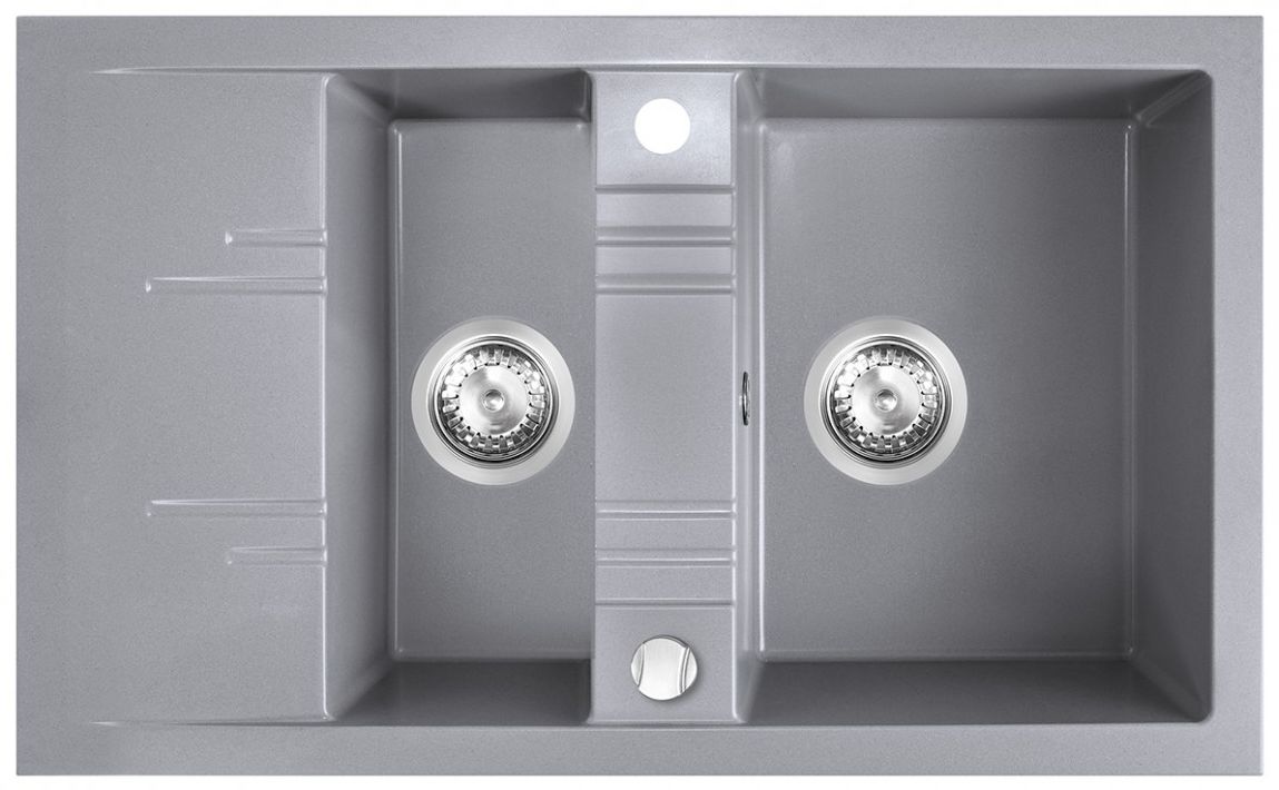 FDesign Carioca spoelbak van graniet 79x48 cm grijs/grafiet/onyx FD9-15-4879-44