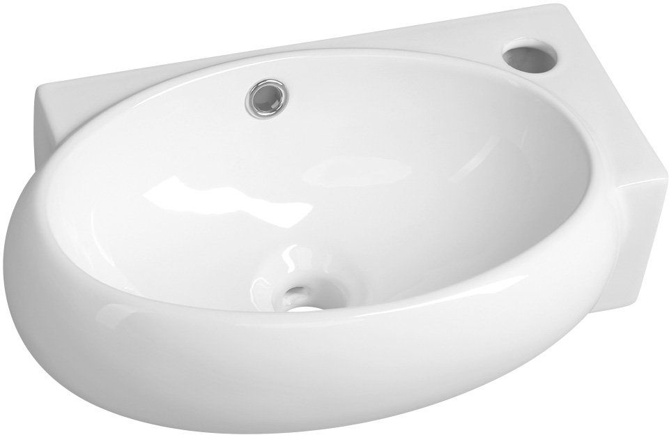 Sapho Small wastafel 43x28.5 cm klassiek wit glans AR497