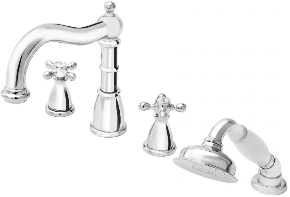 FDesign Lacrima bad- en douchekraan boven de badkuip chroom FD1-LRA-11A-11