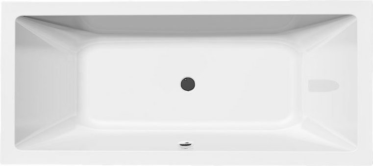 Aqualine Nisa rechthoekig bad 180x80 cm wit A1880