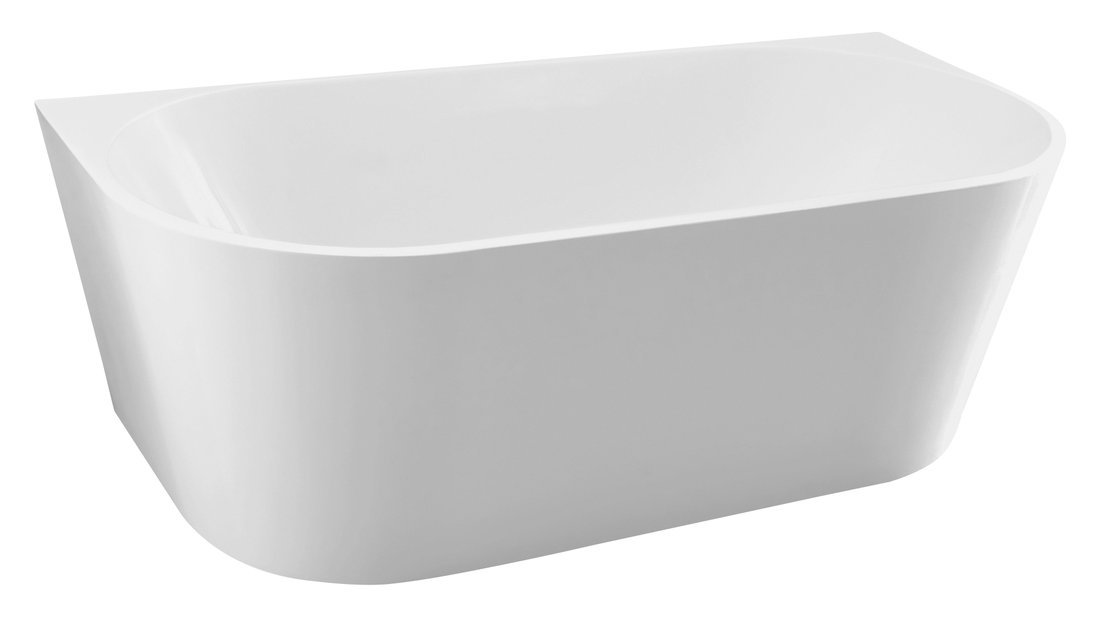 Aqualine Tajo aan de muur gemonteerd bad 170x80 cm ovaal wit E1980