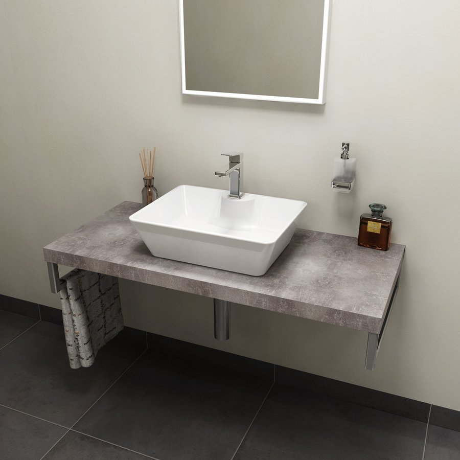 Sapho Avice badkamerblad 60x49.5 cm grijs AV067