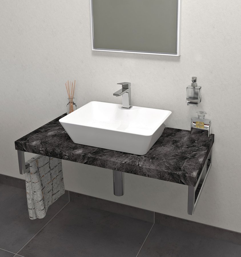 Sapho Avice badkamerblad 100x49.5 cm grafiet AV109