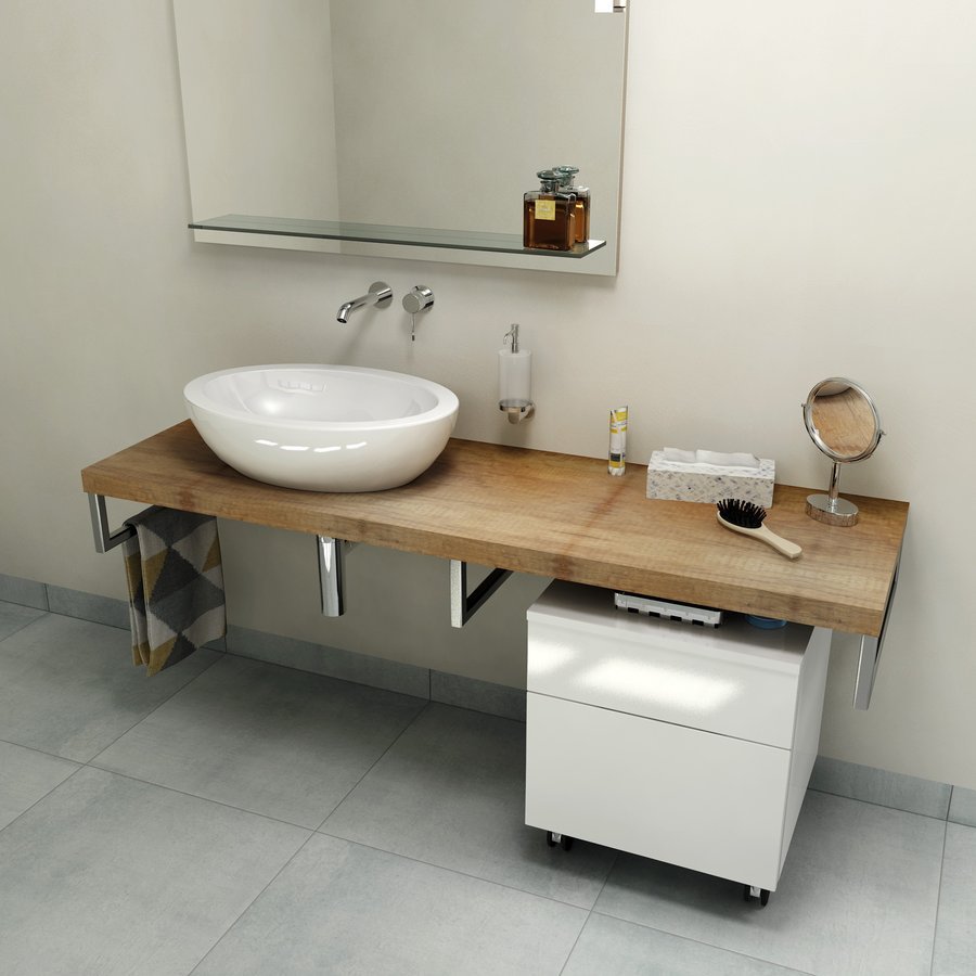 Sapho Avice badkamerblad 160x49.5 cm grafiet-hout AV168