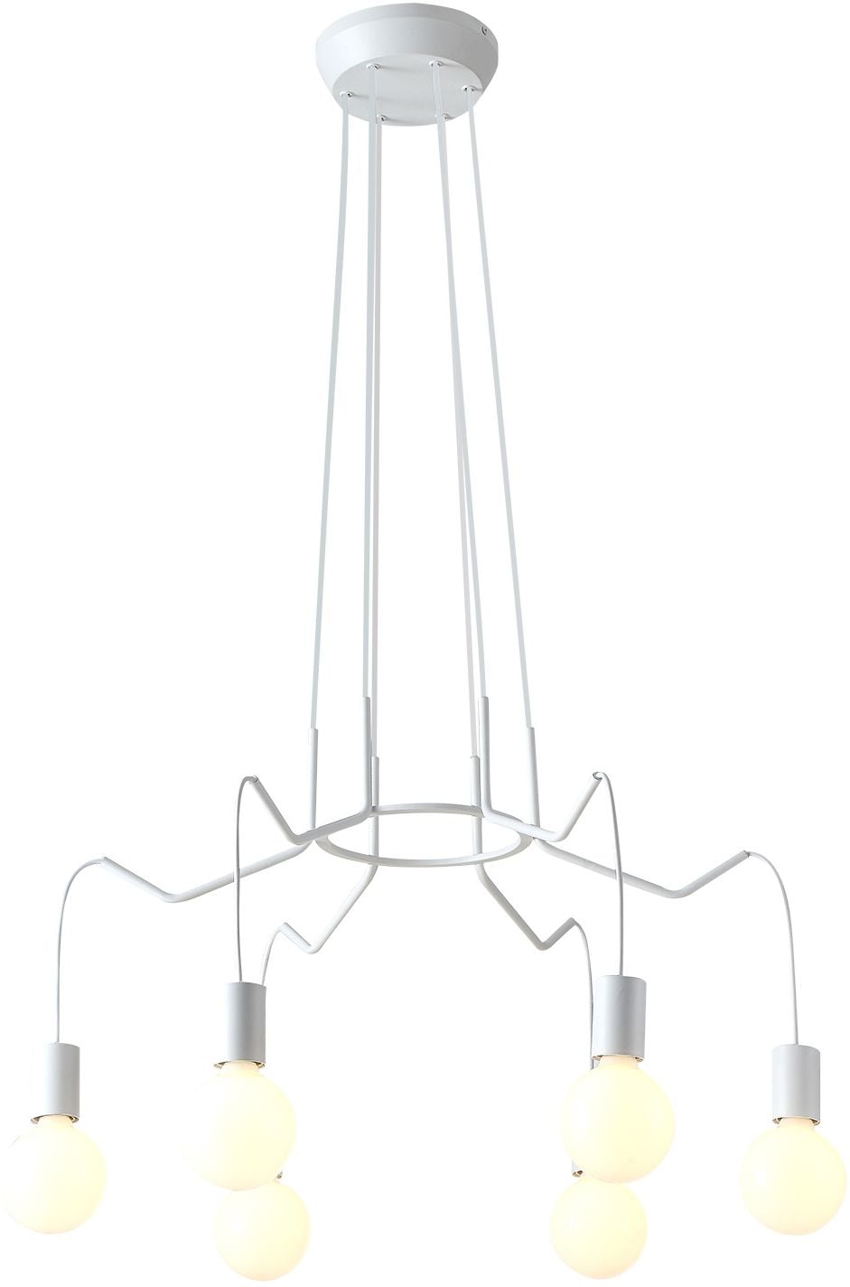 Candellux Basso hanglamp 6x40 W wit 36-71026