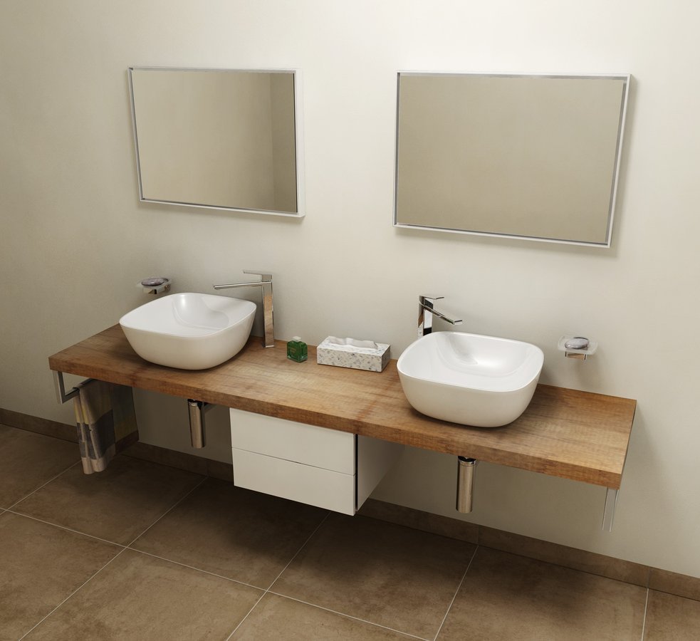 Sapho Avice badkamerblad 230x49.5 cm grafiet-hout AV238