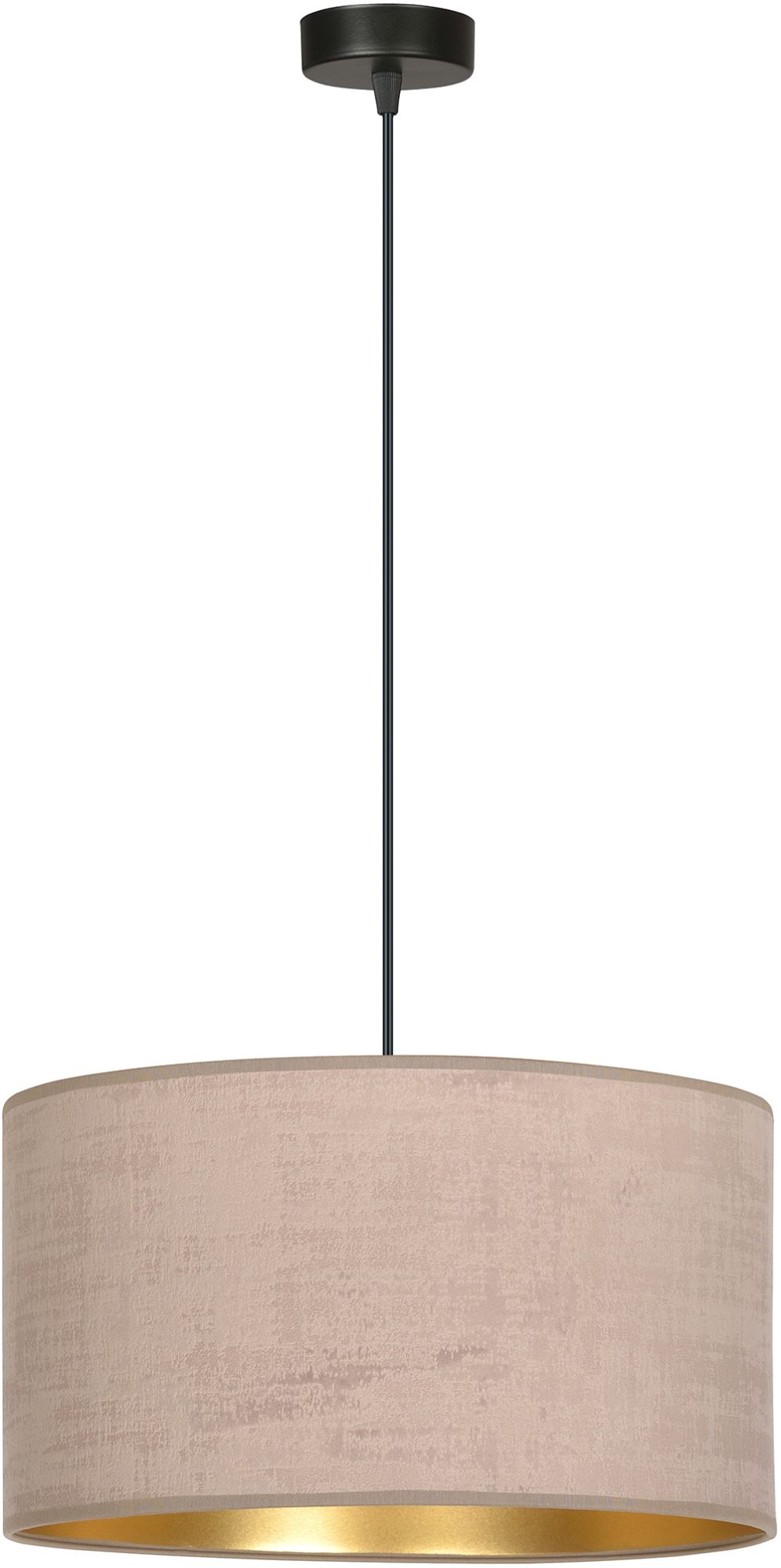 Emibig Hilde hanglamp 1x15 W zwart-roze-gouden 1053/1