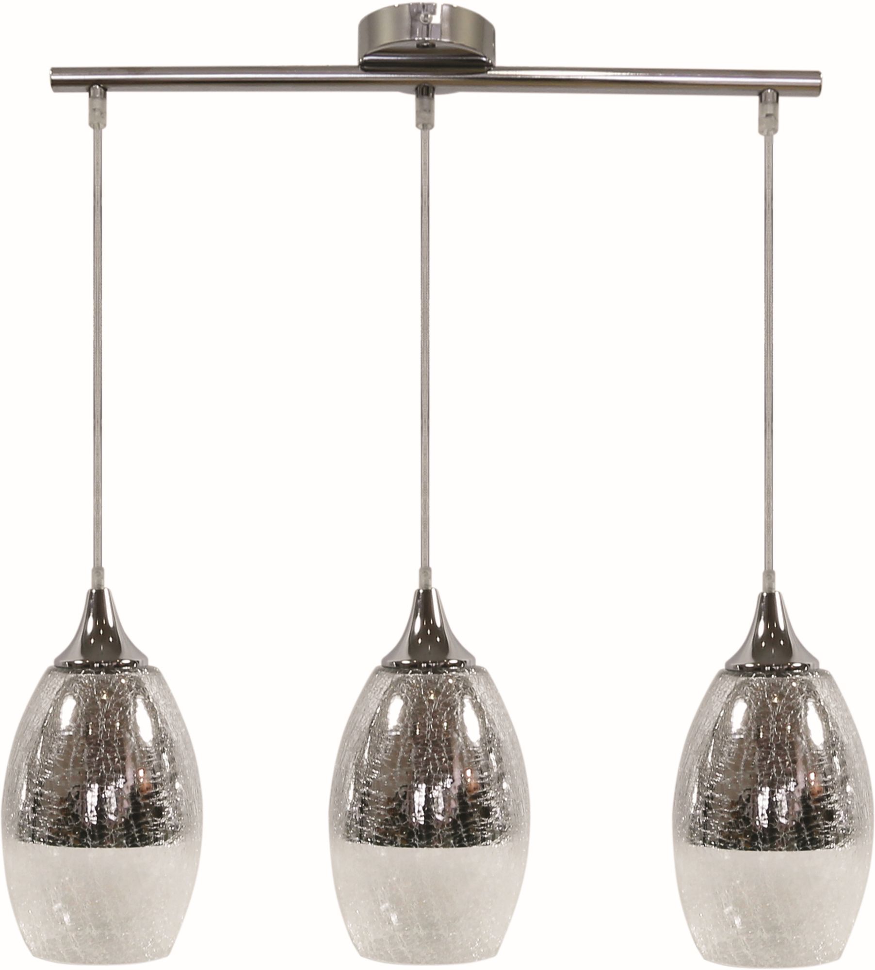 Candellux Celia hanglamp 3x60 W zilveren 33-51585
