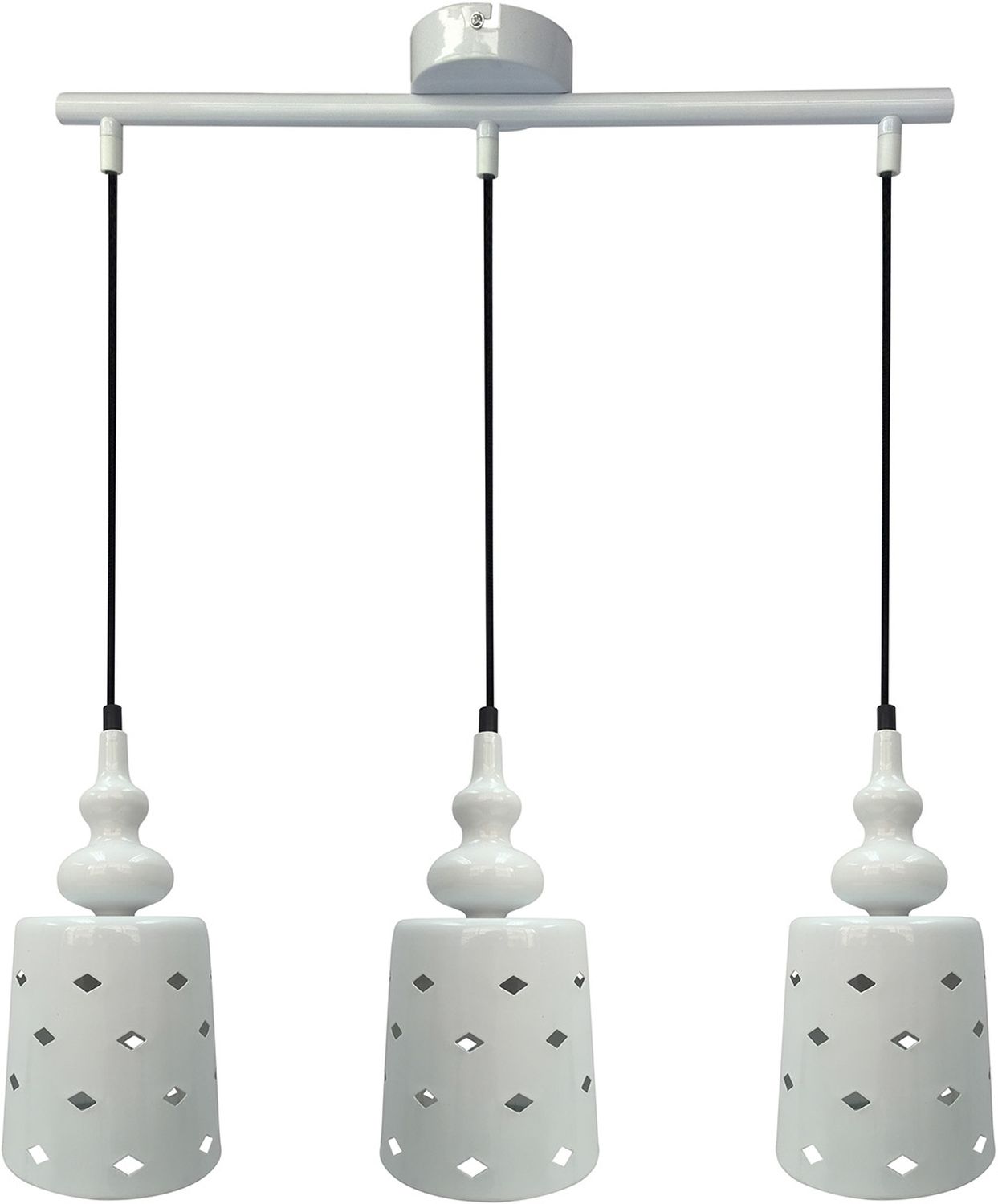 Candellux Hamp hanglamp 3x60 W wit 33-51943