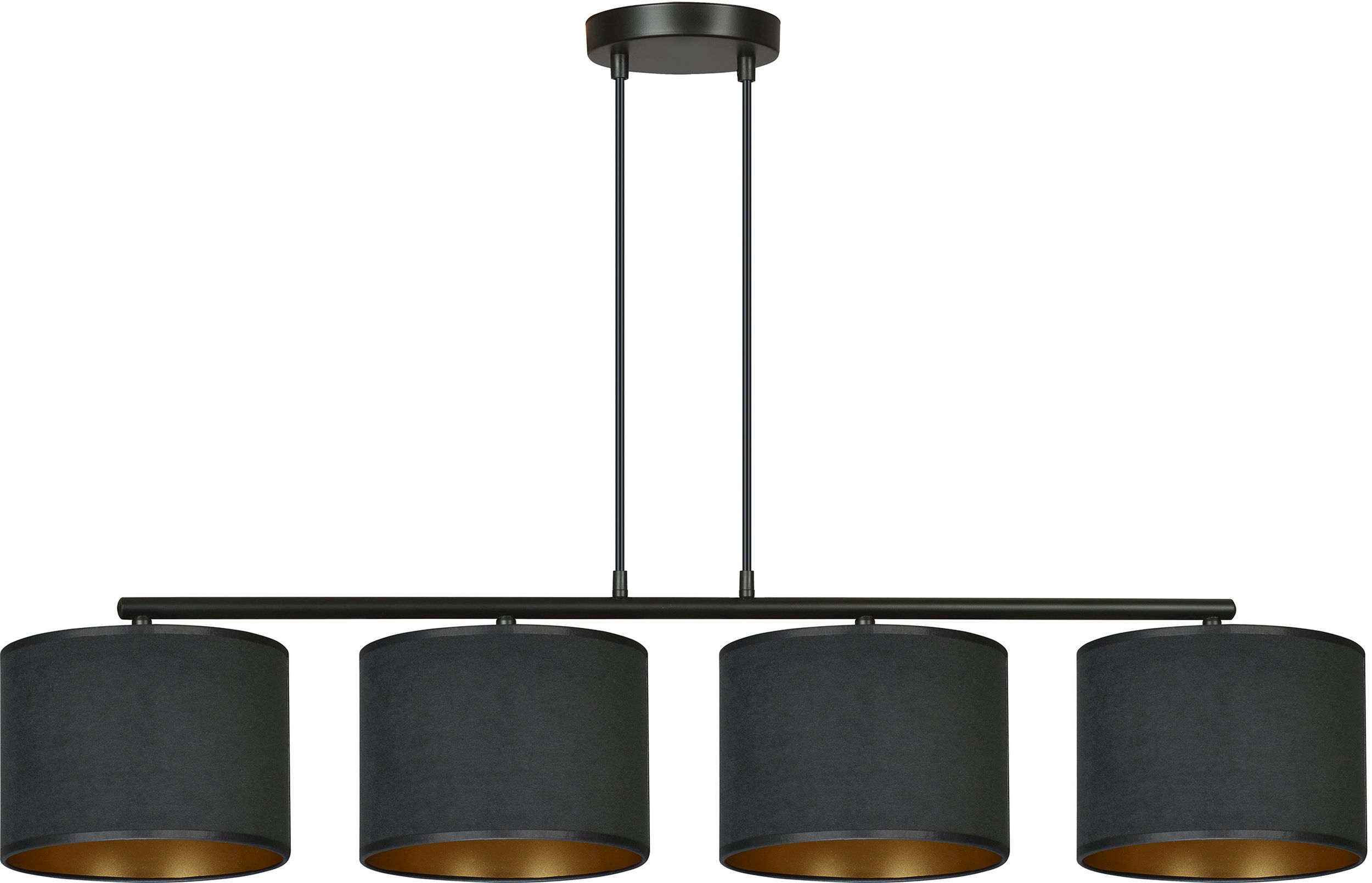 Emibig Hilde hanglamp 4x15 W zwart-gouden 1054/4