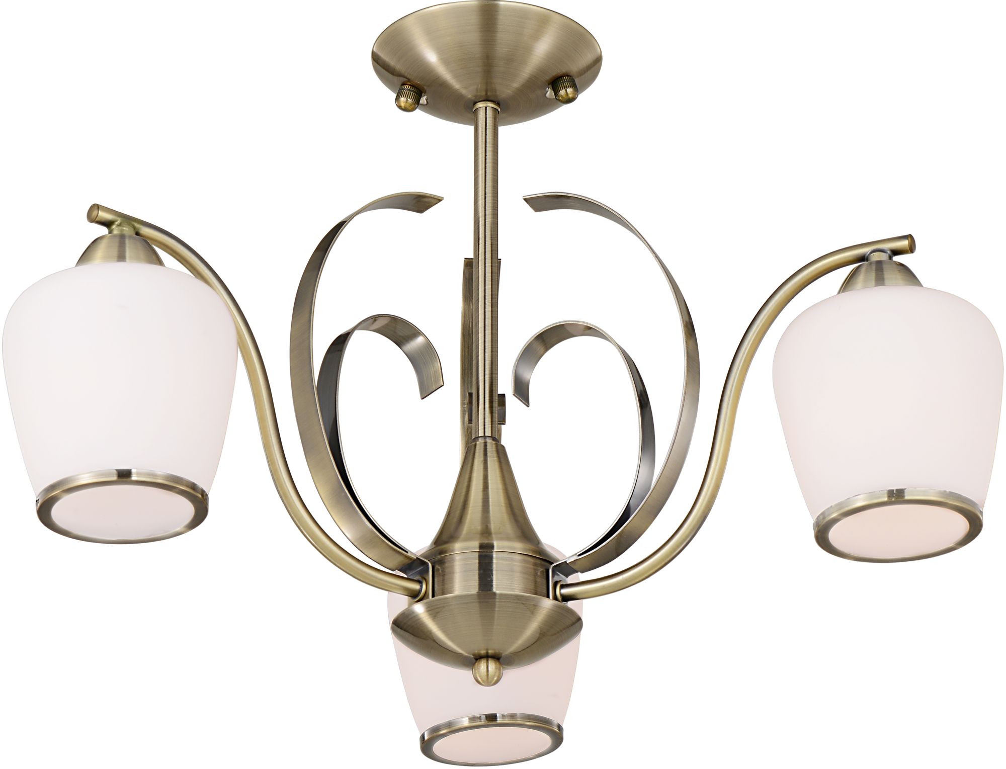Candellux Opera plafondlamp 3x60 W wit-edelroest 33-54951