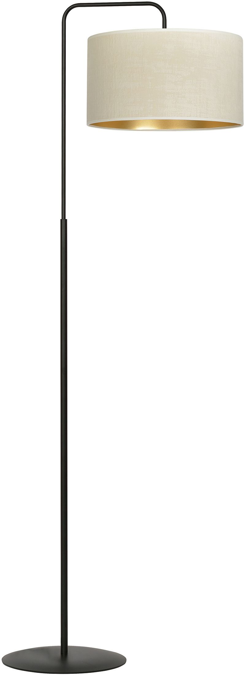 Emibig Hilde staanlamp 1x15 W wit-zwart-gouden 1052/LP1