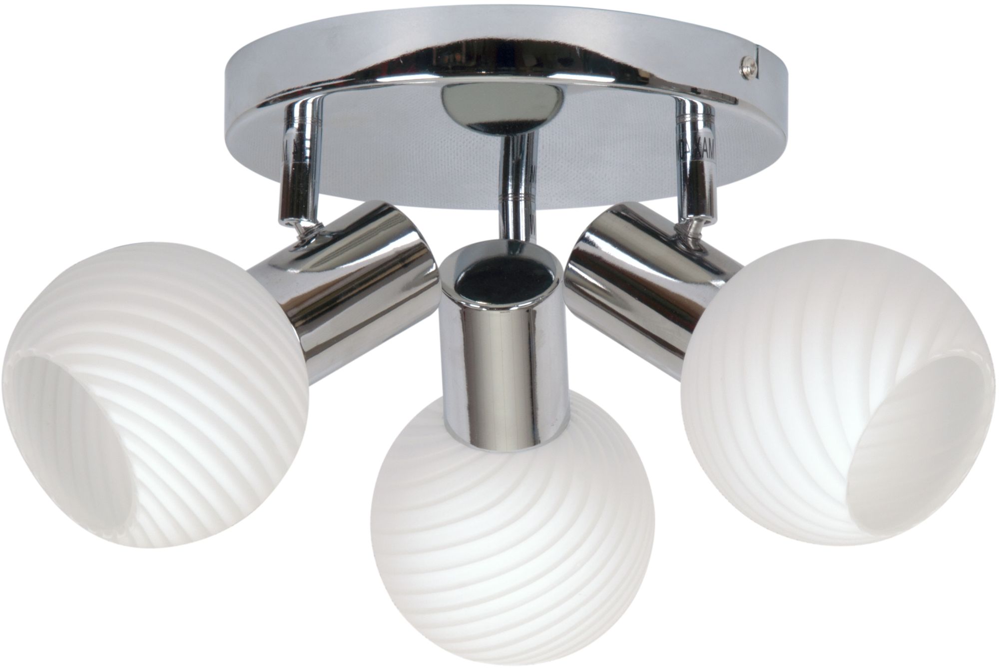Candellux Turno plafondlamp 3x40 W wit-chroom 98-10940