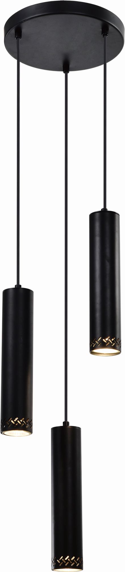 Candellux Tubo hanglamp 3x25 W zwart 33-79084