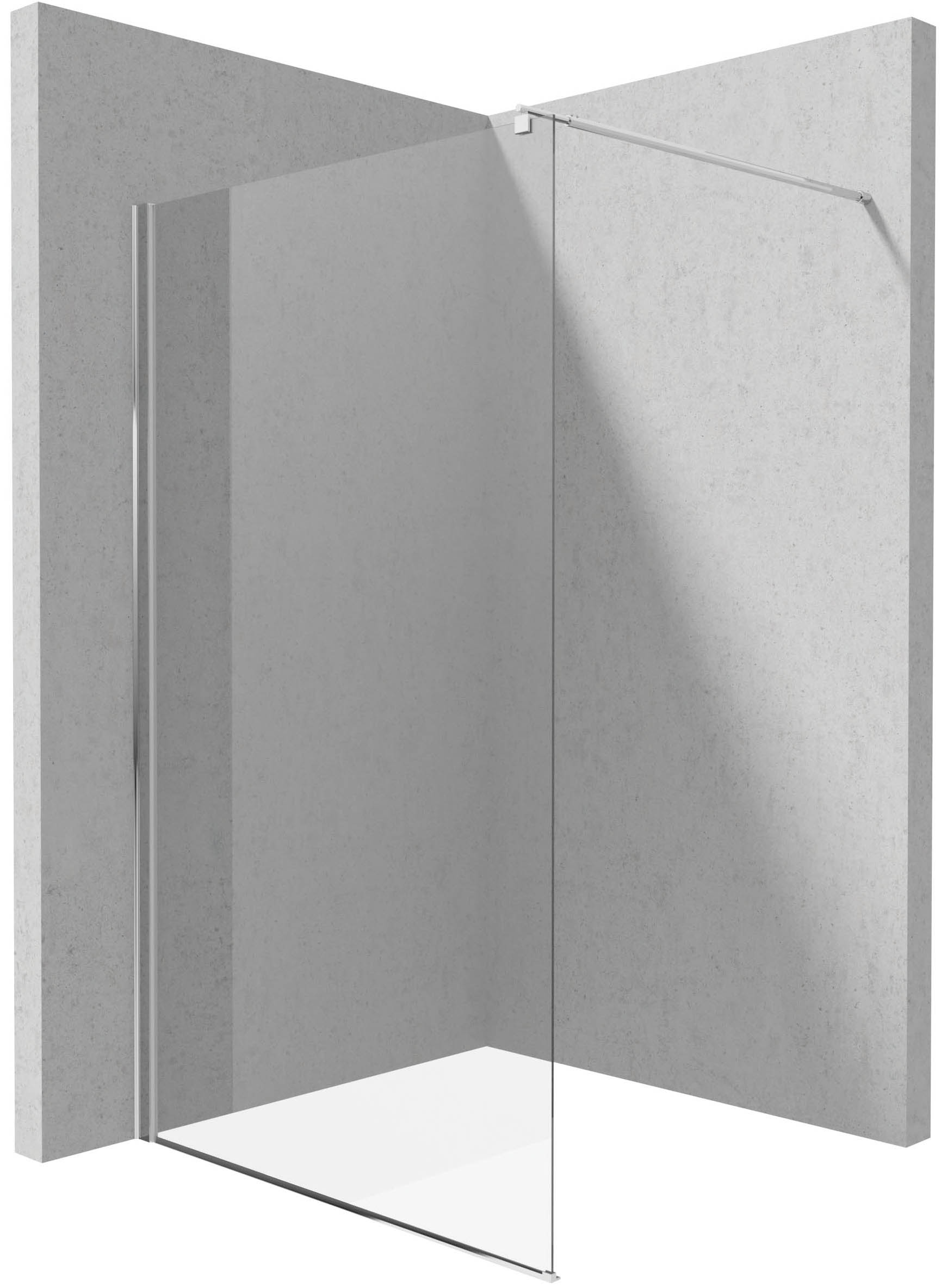 Deante Kerria Plus inloopdouchewand 120 cm chroom glans/helder glas KTS_032P